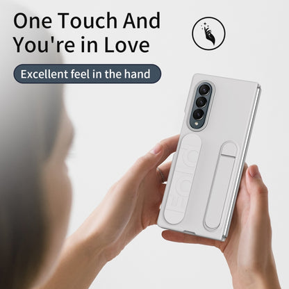 For Samsung Galaxy Z Fold4 Star Pattern Wristband Holder Phone Case(White) - Galaxy Z Fold4 5G Cases by buy2fix | Online Shopping UK | buy2fix