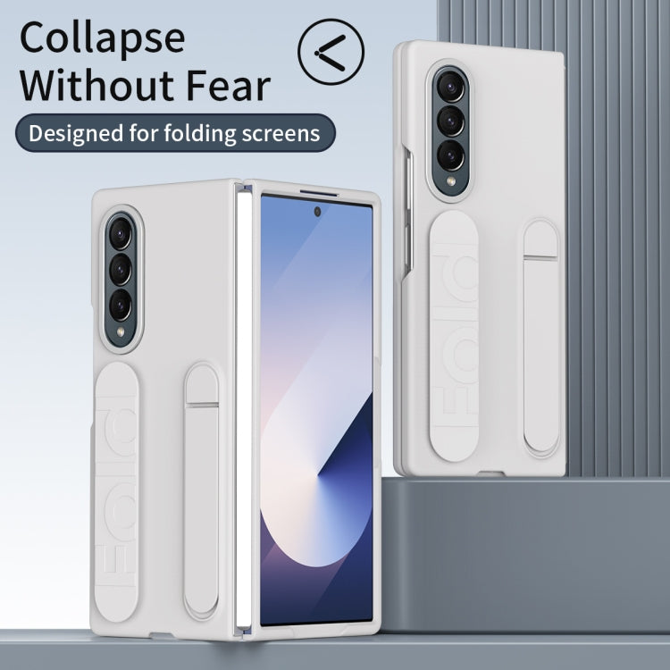 For Samsung Galaxy Z Fold4 Star Pattern Wristband Holder Phone Case(White) - Galaxy Z Fold4 5G Cases by buy2fix | Online Shopping UK | buy2fix