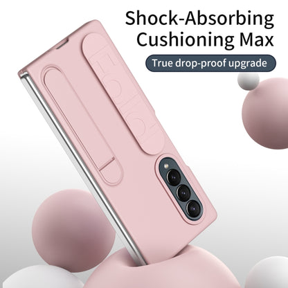 For Samsung Galaxy Z Fold4 Star Pattern Wristband Holder Phone Case(Pink) - Galaxy Z Fold4 5G Cases by buy2fix | Online Shopping UK | buy2fix