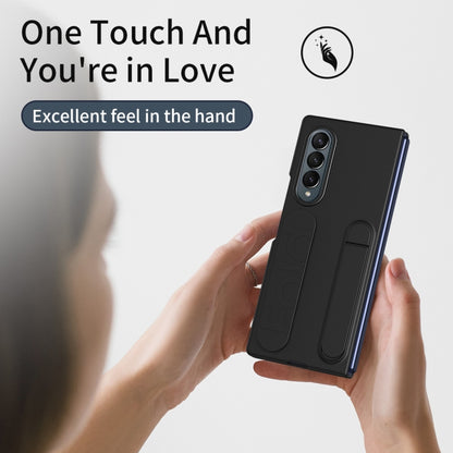 For Samsung Galaxy Z Fold4 Star Pattern Wristband Holder Phone Case(Black) - Galaxy Z Fold4 5G Cases by buy2fix | Online Shopping UK | buy2fix