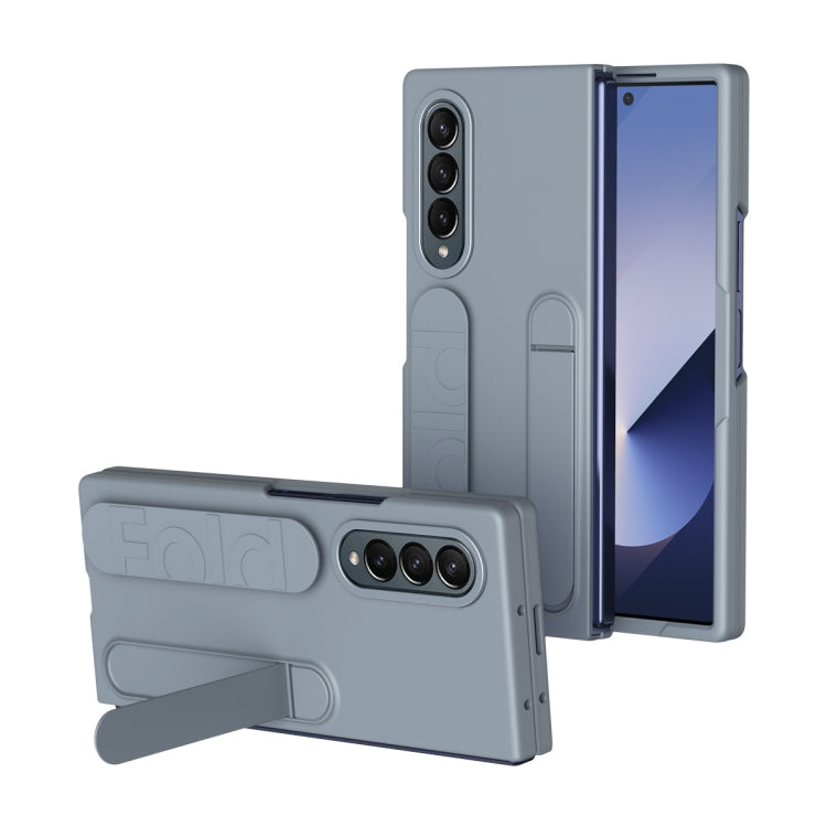 For Samsung Galaxy Z Fold4 Star Pattern Wristband Holder Phone Case(Gray) - Galaxy Z Fold4 5G Cases by buy2fix | Online Shopping UK | buy2fix