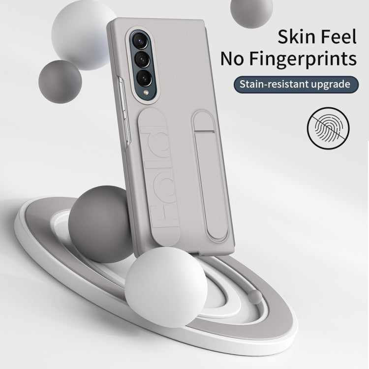 For Samsung Galaxy Z Fold4 Star Pattern Wristband Holder Phone Case(Titanium dust) - Galaxy Z Fold4 5G Cases by buy2fix | Online Shopping UK | buy2fix