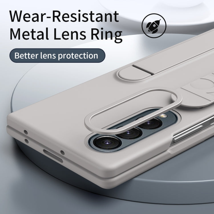 For Samsung Galaxy Z Fold4 Star Pattern Wristband Holder Phone Case(Titanium dust) - Galaxy Z Fold4 5G Cases by buy2fix | Online Shopping UK | buy2fix