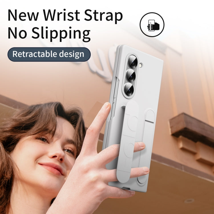 For Samsung Galaxy Z Fold5 5G Star Pattern Wristband Holder Phone Case(White) - Galaxy Z Fold5 Cases by buy2fix | Online Shopping UK | buy2fix
