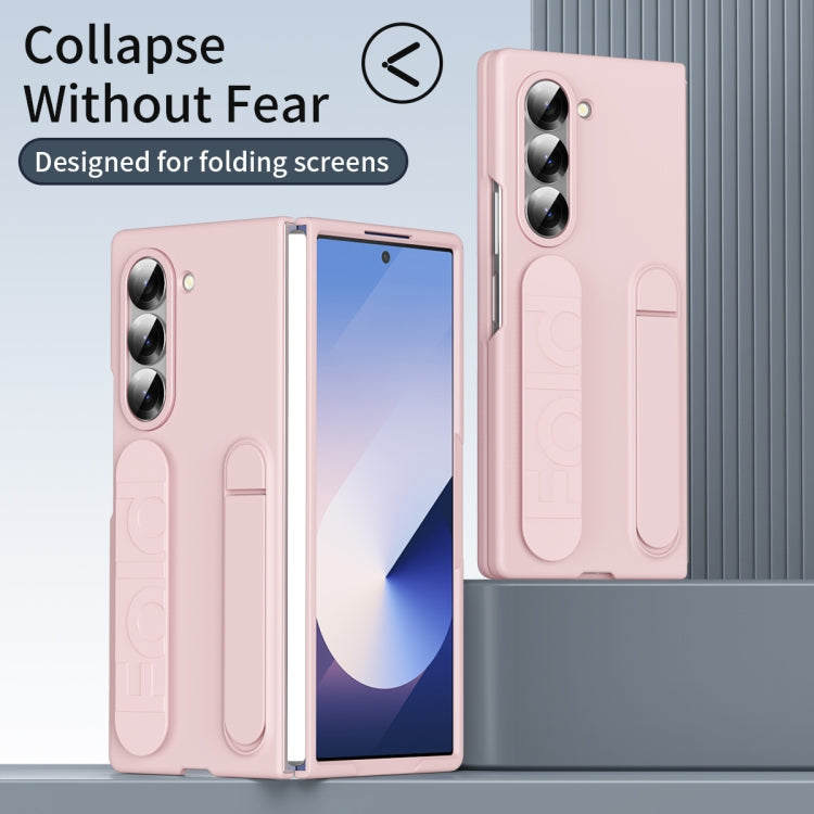 For Samsung Galaxy Z Fold5 5G Star Pattern Wristband Holder Phone Case(Pink) - Galaxy Z Fold5 Cases by buy2fix | Online Shopping UK | buy2fix