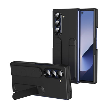 For Samsung Galaxy Z Fold5 5G Star Pattern Wristband Holder Phone Case(Black) - Galaxy Z Fold5 Cases by buy2fix | Online Shopping UK | buy2fix