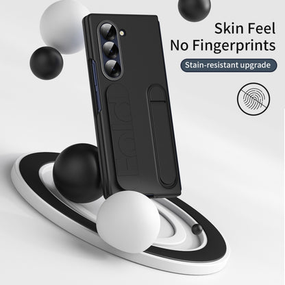 For Samsung Galaxy Z Fold5 5G Star Pattern Wristband Holder Phone Case(Black) - Galaxy Z Fold5 Cases by buy2fix | Online Shopping UK | buy2fix