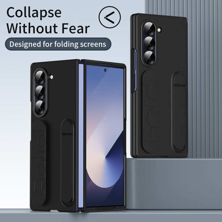 For Samsung Galaxy Z Fold5 5G Star Pattern Wristband Holder Phone Case(Black) - Galaxy Z Fold5 Cases by buy2fix | Online Shopping UK | buy2fix