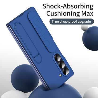 For Samsung Galaxy Z Fold5 5G Star Pattern Wristband Holder Phone Case(Blue) - Galaxy Z Fold5 Cases by buy2fix | Online Shopping UK | buy2fix