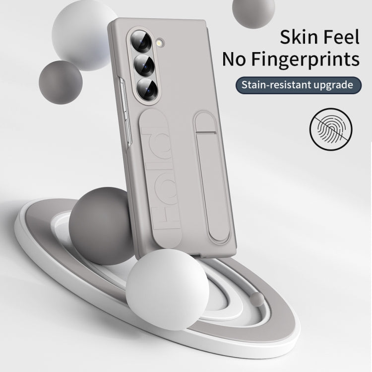 For Samsung Galaxy Z Fold5 5G Star Pattern Wristband Holder Phone Case(Titanium dust) - Galaxy Z Fold5 Cases by buy2fix | Online Shopping UK | buy2fix