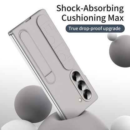 For Samsung Galaxy Z Fold5 5G Star Pattern Wristband Holder Phone Case(Titanium dust) - Galaxy Z Fold5 Cases by buy2fix | Online Shopping UK | buy2fix