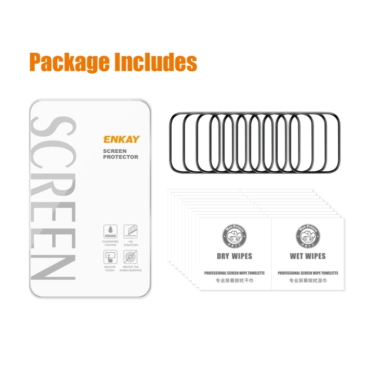 For Apple Watch Series 11 / 10 42mm 10pcs ENKAY 3D Full Coverage Soft PC Edge PMMA HD Screen Film by ENKAY