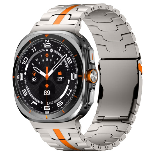 For Samsung Galaxy Watch Ultra 47mm Titanium Alloy Metal Watch Band(Titanium Orange) - Watch Bands by buy2fix | Online Shopping UK | buy2fix