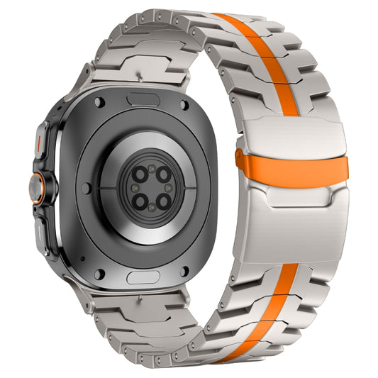For Samsung Galaxy Watch Ultra 47mm Titanium Alloy Metal Watch Band(Titanium Orange) - Watch Bands by buy2fix | Online Shopping UK | buy2fix