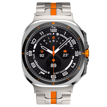 For Samsung Galaxy Watch Ultra 47mm Titanium Alloy Metal Watch Band(Titanium Orange) - Watch Bands by buy2fix | Online Shopping UK | buy2fix