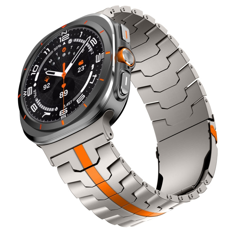 For Samsung Galaxy Watch Ultra 47mm Titanium Alloy Metal Watch Band(Titanium Orange) - Watch Bands by buy2fix | Online Shopping UK | buy2fix