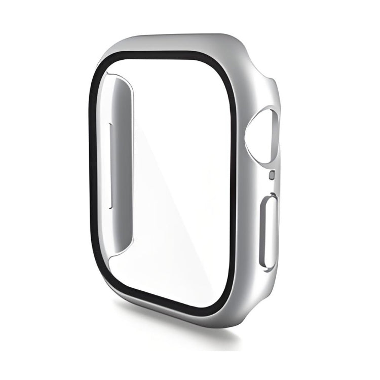 For Apple Watch Series 11 / 10 46mm ENKAY Hat-Prince PC Tempered Glass Film Integrated Watch Case(Silver) by ENKAY