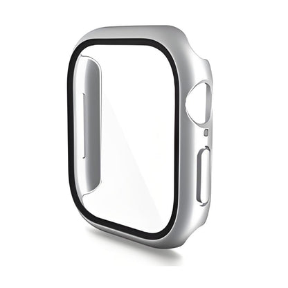 For Apple Watch Series 11 / 10 46mm ENKAY Hat-Prince PC Tempered Glass Film Integrated Watch Case(Silver) by ENKAY