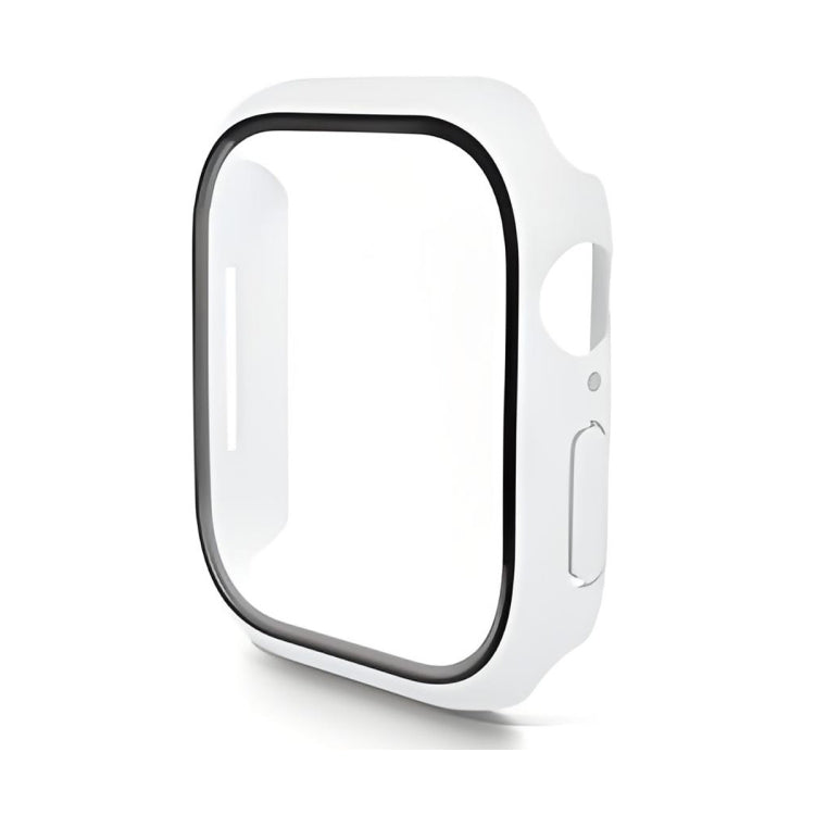 For Apple Watch Series 11 / 10 46mm ENKAY Hat-Prince PC Tempered Glass Film Integrated Watch Case(White) by ENKAY
