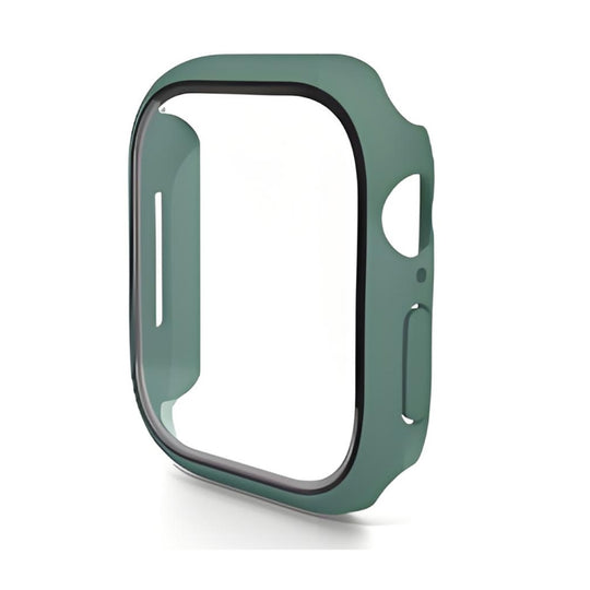For Apple Watch Series 11 / 10 42mm ENKAY Hat-Prince PC Tempered Glass Film Integrated Watch Case(Dark Green)