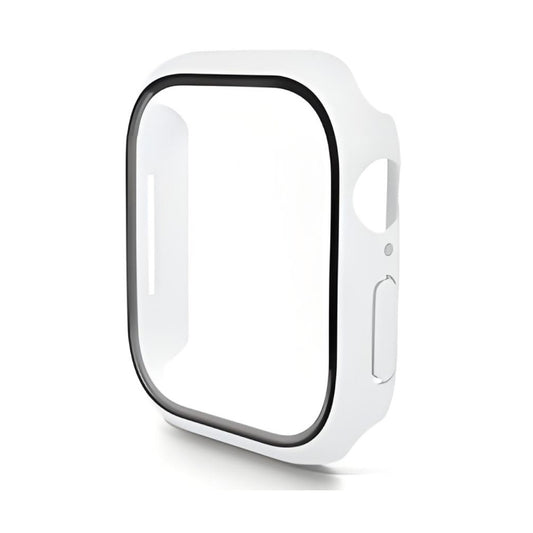 For Apple Watch Series 11 / 10 42mm ENKAY Hat-Prince PC Tempered Glass Film Integrated Watch Case(White) by ENKAY