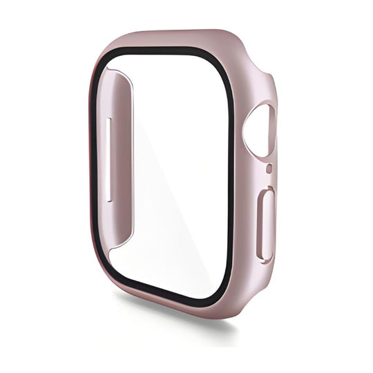 For Apple Watch Series 11 / 10 42mm ENKAY Hat-Prince PC Tempered Glass Film Integrated Watch Case(Rose Gold)