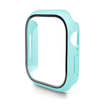 For Apple Watch Series 11 / 10 42mm ENKAY Hat-Prince PC Tempered Glass Film Integrated Watch Case(Cyan) by ENKAY