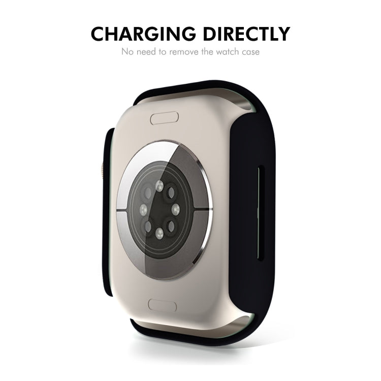 For Apple Watch Series 11 / 10 42mm ENKAY Hat-Prince PC Tempered Glass Film Integrated Watch Case(Cyan) by ENKAY