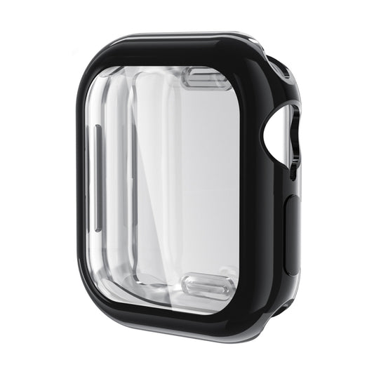 For Apple Watch Series 11 / 10 42mm ENKAY Hat-Prince Electroplated Soft TPU Case with Screen Film(Black) by ENKAY
