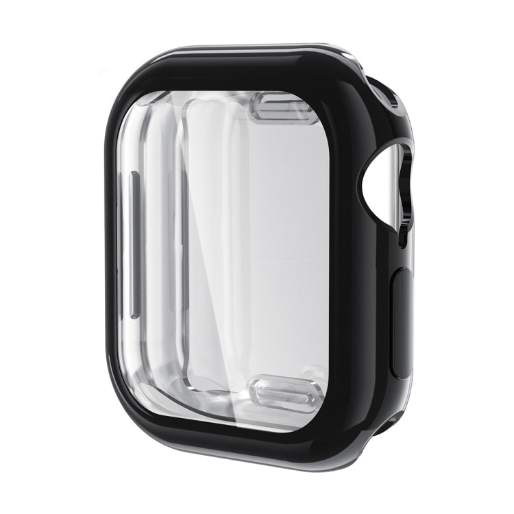 For Apple Watch Series 11 / 10 46mm ENKAY Hat-Prince Electroplated Soft TPU Case with Screen Film(Black) by ENKAY