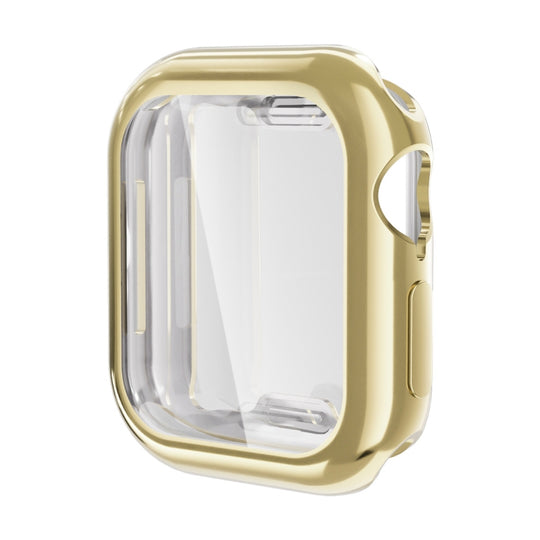 For Apple Watch Series 11 / 10 46mm ENKAY Hat-Prince Electroplated Soft TPU Case with Screen Film(Golden)