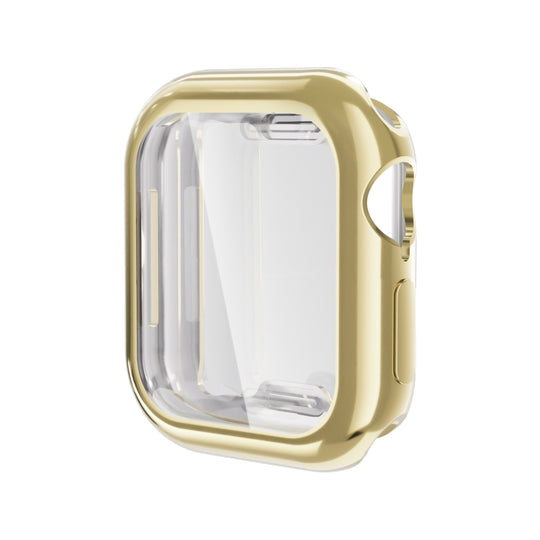 For Apple Watch Series 11 / 10 42mm Full Coverage TPU Electroplated Watch Case(Gold)