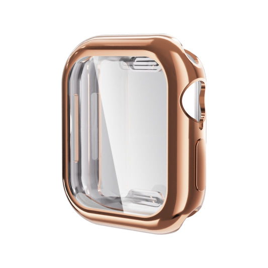 For Apple Watch Series 10 42mm Full Coverage TPU Electroplated Watch Case(Rose Gold) - Watch Cases by buy2fix | Online Shopping UK | buy2fix