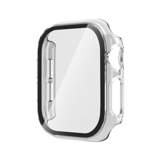 For Apple Watch Series 10 42mm Tempered Glass Film Integrated PC Watch Case(Transparent) - Watch Cases by buy2fix | Online Shopping UK | buy2fix