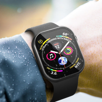 For Apple Watch Series 10 46mm Tempered Glass Film Integrated PC Watch Case(Titanium Grey) - Watch Cases by buy2fix | Online Shopping UK | buy2fix