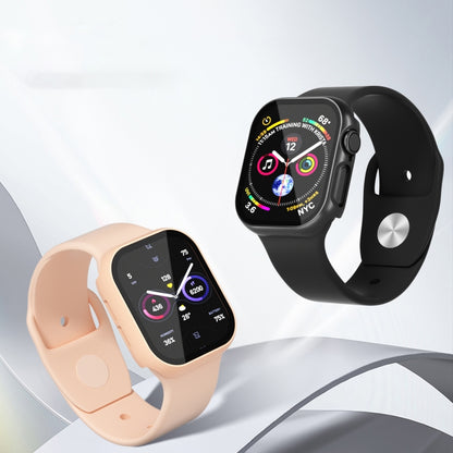 For Apple Watch Series 10 46mm Tempered Glass Film Integrated PC Watch Case(Sliver) - Watch Cases by buy2fix | Online Shopping UK | buy2fix