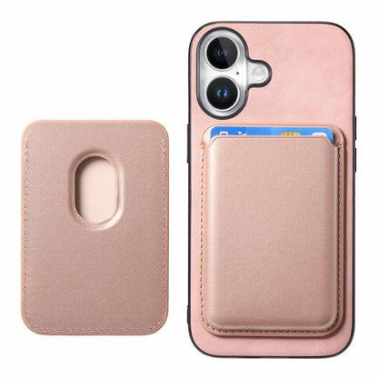 For iPhone 17 Retro Magsafe Card Bag PU Back Cover Phone Case(Pink) - iPhone 17 Cases by buy2fix | Online Shopping UK | buy2fix