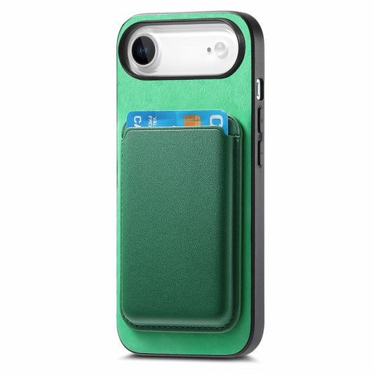 For iPhone Air Retro Magsafe Card Bag PU Back Cover Phone Case(Green) - iPhone Air Cases by buy2fix | Online Shopping UK | buy2fix