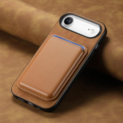 For iPhone Air Retro Magsafe Card Bag PU Back Cover Phone Case(Brown) - iPhone Air Cases by buy2fix | Online Shopping UK | buy2fix