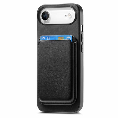 For iPhone Air Retro Magsafe Card Bag PU Back Cover Phone Case(Black) - iPhone Air Cases by buy2fix | Online Shopping UK | buy2fix