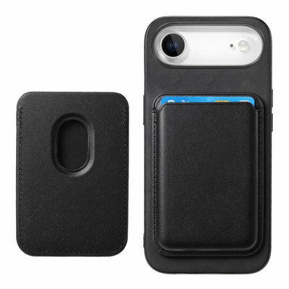 For iPhone Air Retro Magsafe Card Bag PU Back Cover Phone Case(Black) - iPhone Air Cases by buy2fix | Online Shopping UK | buy2fix