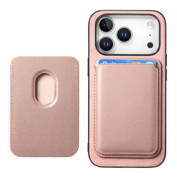 For iPhone 17 Pro Retro Magsafe Card Bag PU Back Cover Phone Case(Pink) - iPhone 17 Pro Cases by buy2fix | Online Shopping UK | buy2fix
