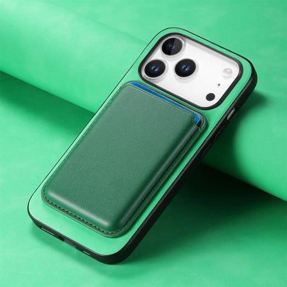 For iPhone 17 Pro Retro Magsafe Card Bag PU Back Cover Phone Case(Green) - iPhone 17 Pro Cases by buy2fix | Online Shopping UK | buy2fix