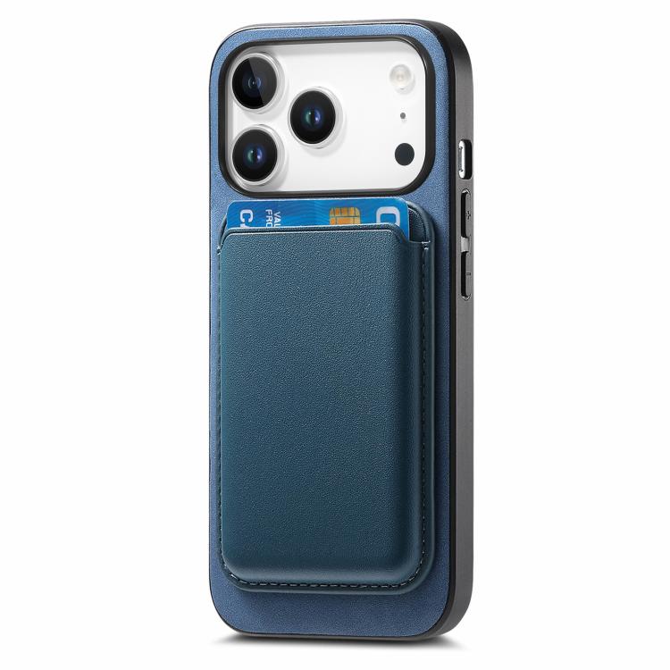 For iPhone 17 Pro Max Retro Magsafe Card Bag PU Back Cover Phone Case(Blue) - iPhone 17 Pro Max Cases by buy2fix | Online Shopping UK | buy2fix