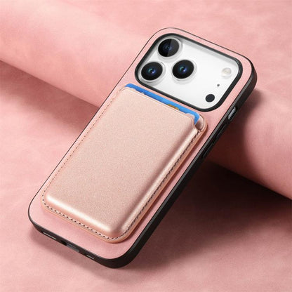 For iPhone 17 Pro Max Retro Magsafe Card Bag PU Back Cover Phone Case(Pink) - iPhone 17 Pro Max Cases by buy2fix | Online Shopping UK | buy2fix
