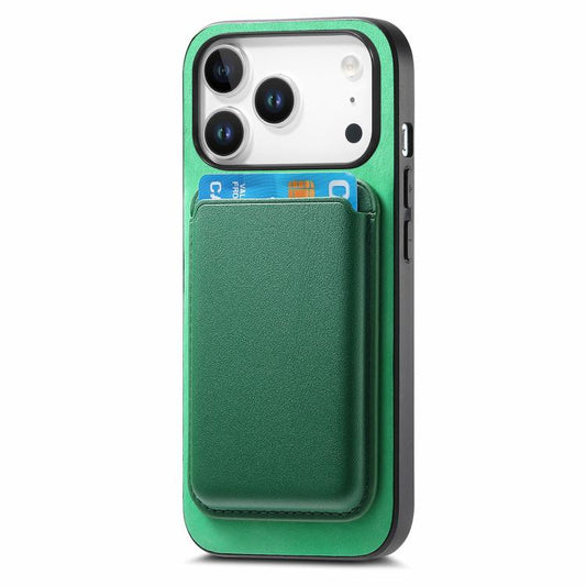 For iPhone 17 Pro Max Retro Magsafe Card Bag PU Back Cover Phone Case(Green) - iPhone 17 Pro Max Cases by buy2fix | Online Shopping UK | buy2fix