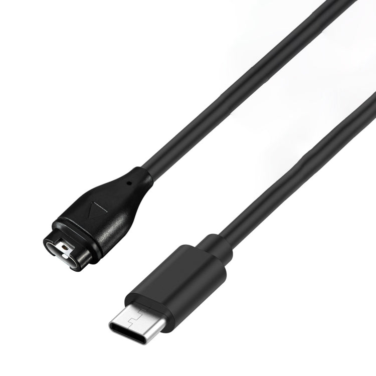 For Garmin Fenix 8 AMOLED / Vivoactive 6 USB-C / Type-C Interface Smart Watch Charging Cable, Length: 1m(black) - Charger by buy2fix | Online Shopping UK | buy2fix
