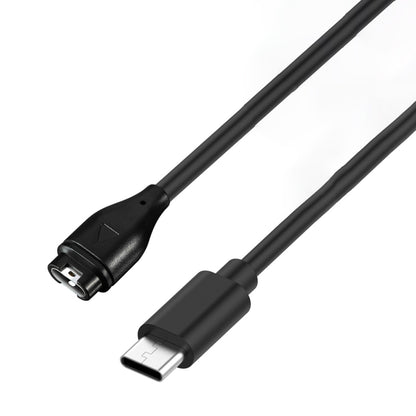 For Garmin Fenix 8 AMOLED / Vivoactive 6 USB-C / Type-C Interface Smart Watch Charging Cable, Length: 1m(black) - Charger by buy2fix | Online Shopping UK | buy2fix