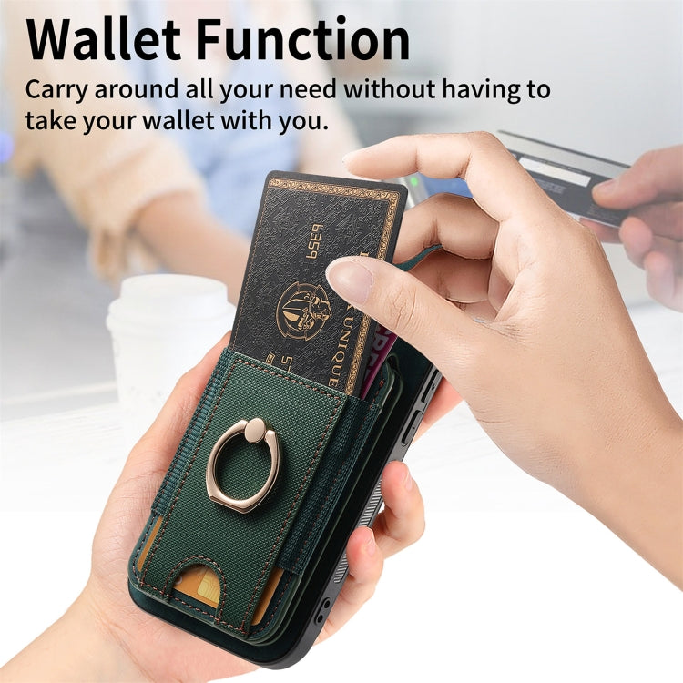 For iPhone 16 Plus Retro Splitable Magnetic Stand Card Bag Leather Phone Case(Green) - iPhone 16 Plus Cases by buy2fix | Online Shopping UK | buy2fix
