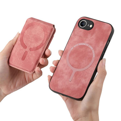 For iPhone 16e Retro Splitable Magnetic Stand Card Bag Leather Phone Case(Pink) - iPhone 16e Cases by buy2fix | Online Shopping UK | buy2fix